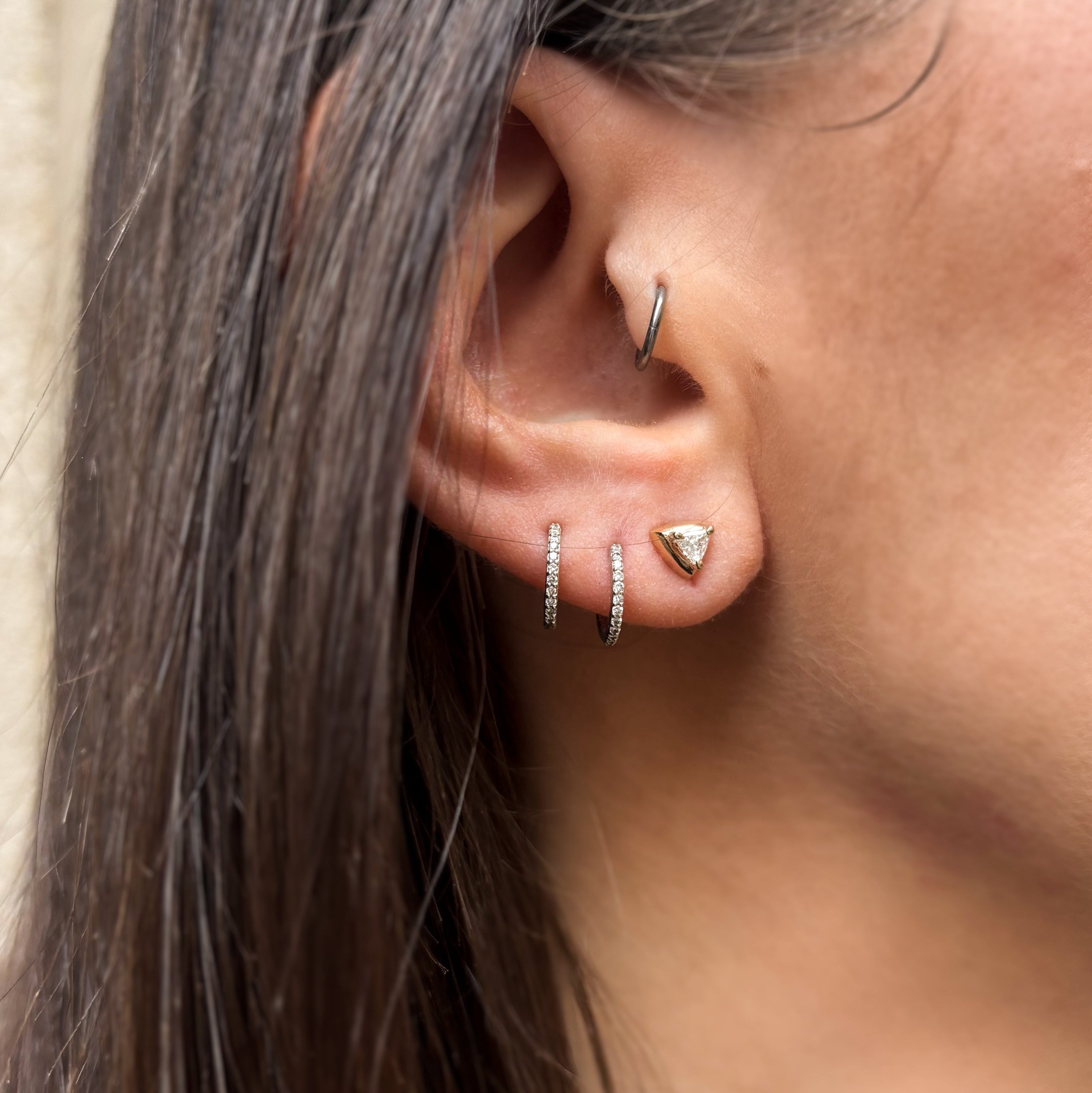 0.24ct Triangle Diamond Briar Stud Pair