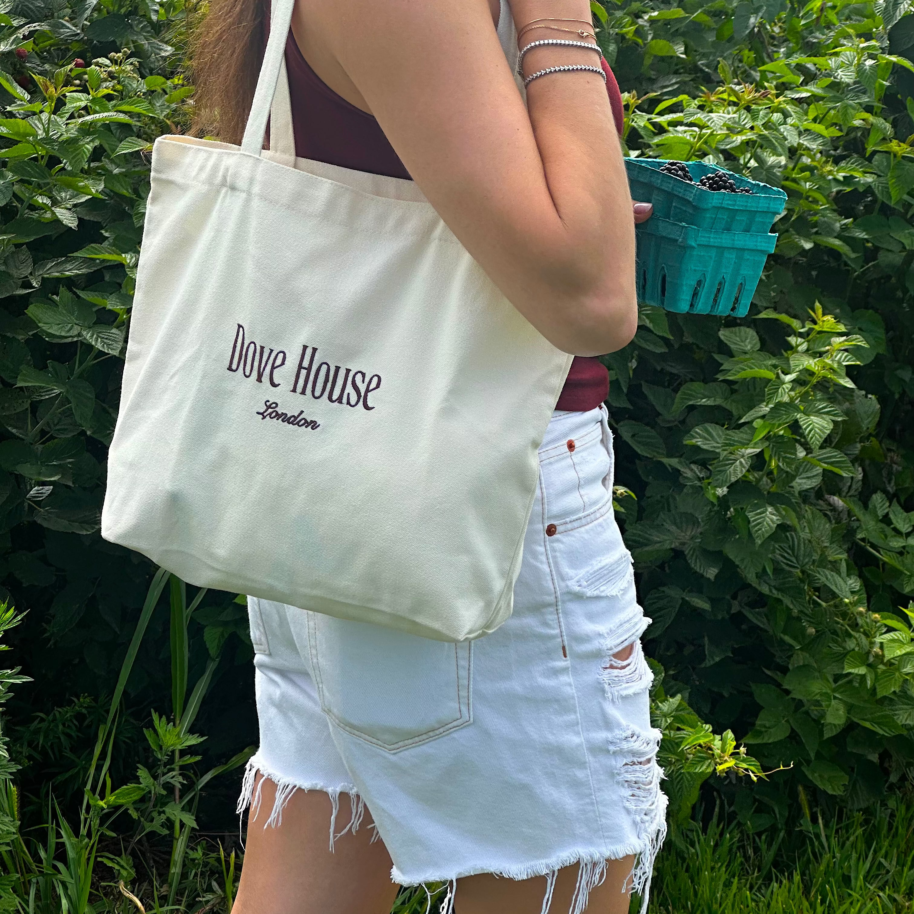 Embroidered Signature Tote Bag