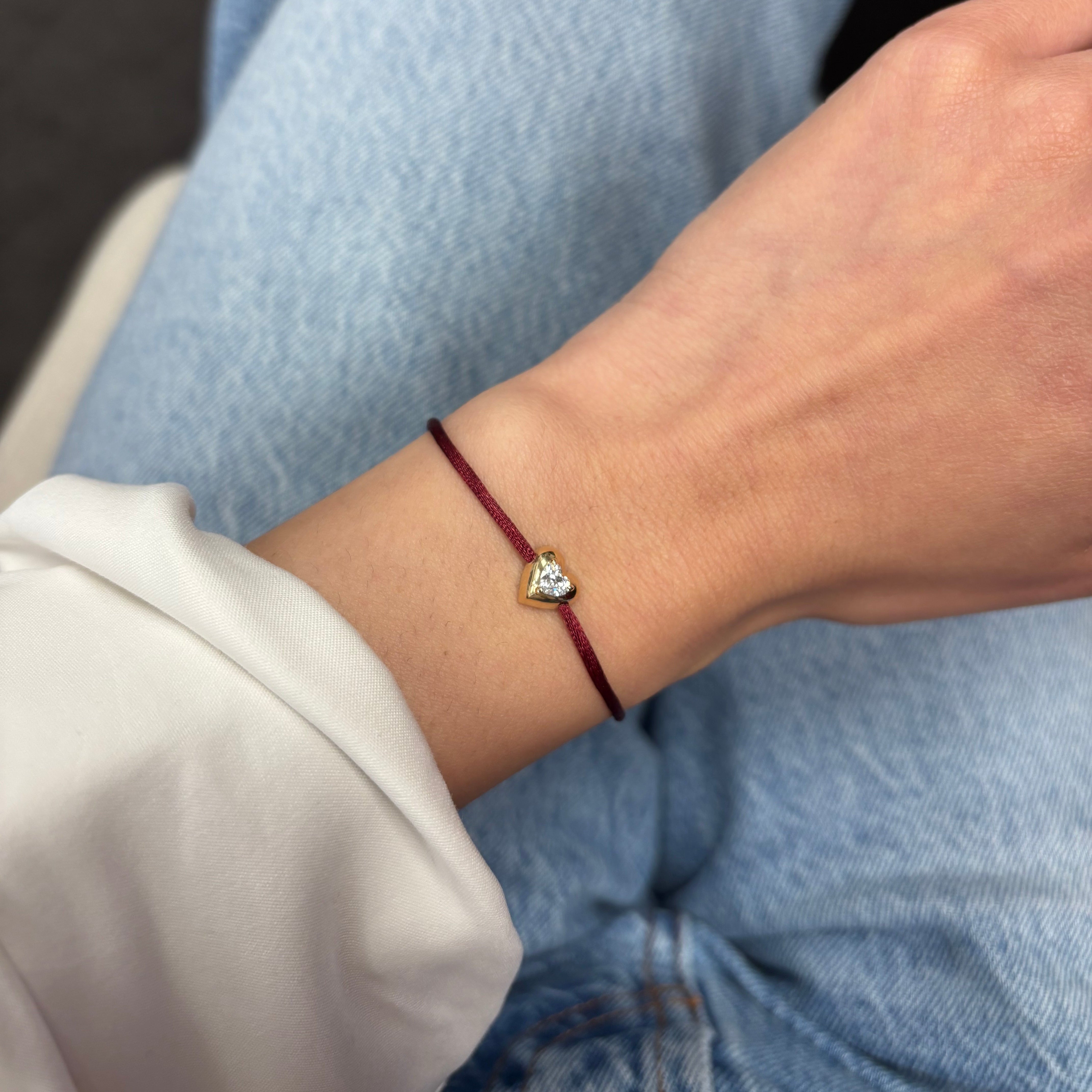 0.22ct Heart Diamond Fig Bracelet