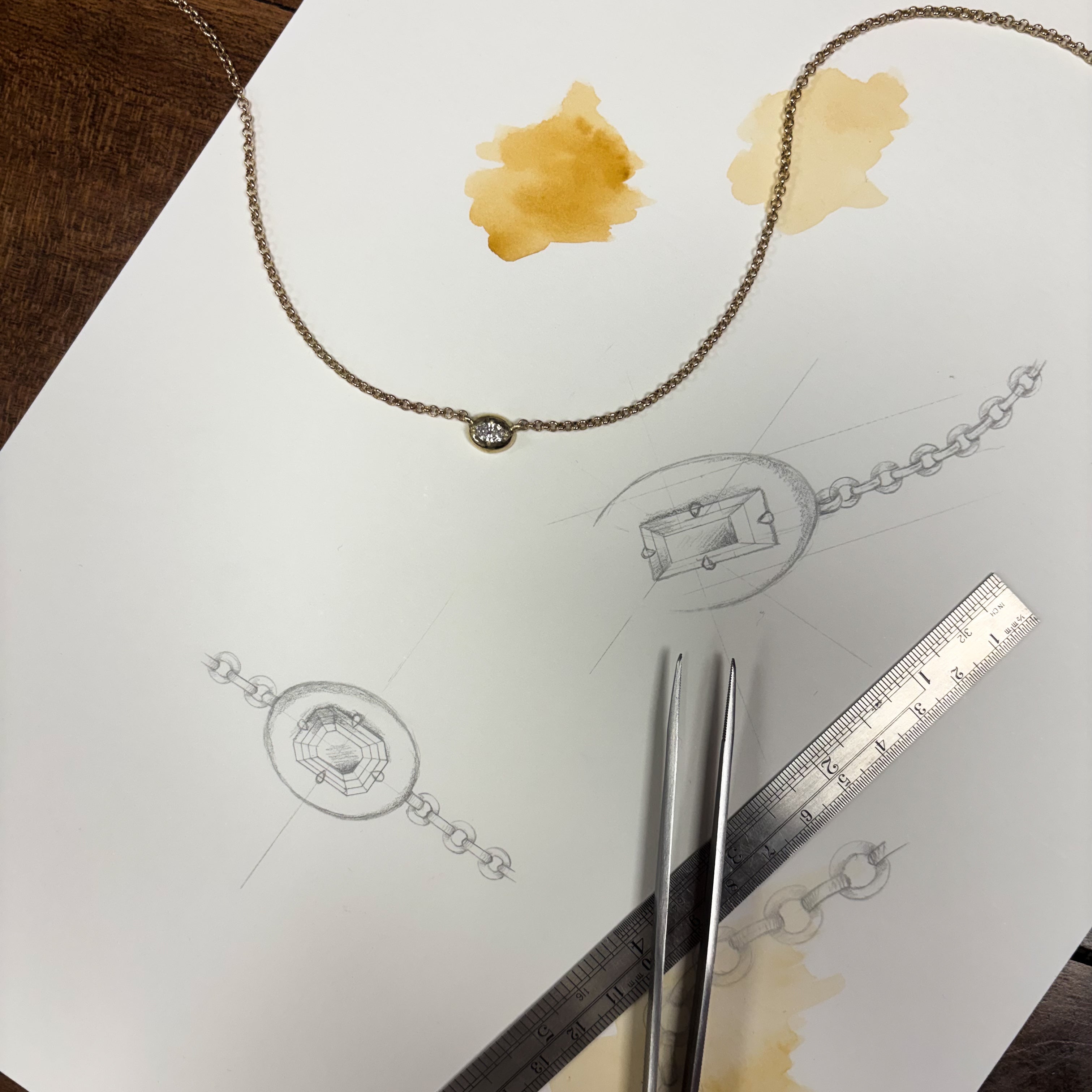 0.32ct Marquise Moss Necklace