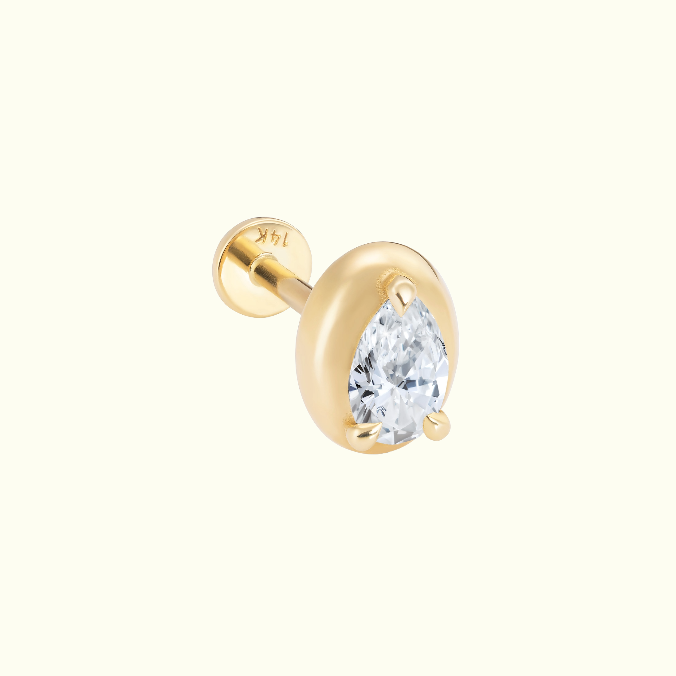 0.12ct Pear Diamond Briar Stud