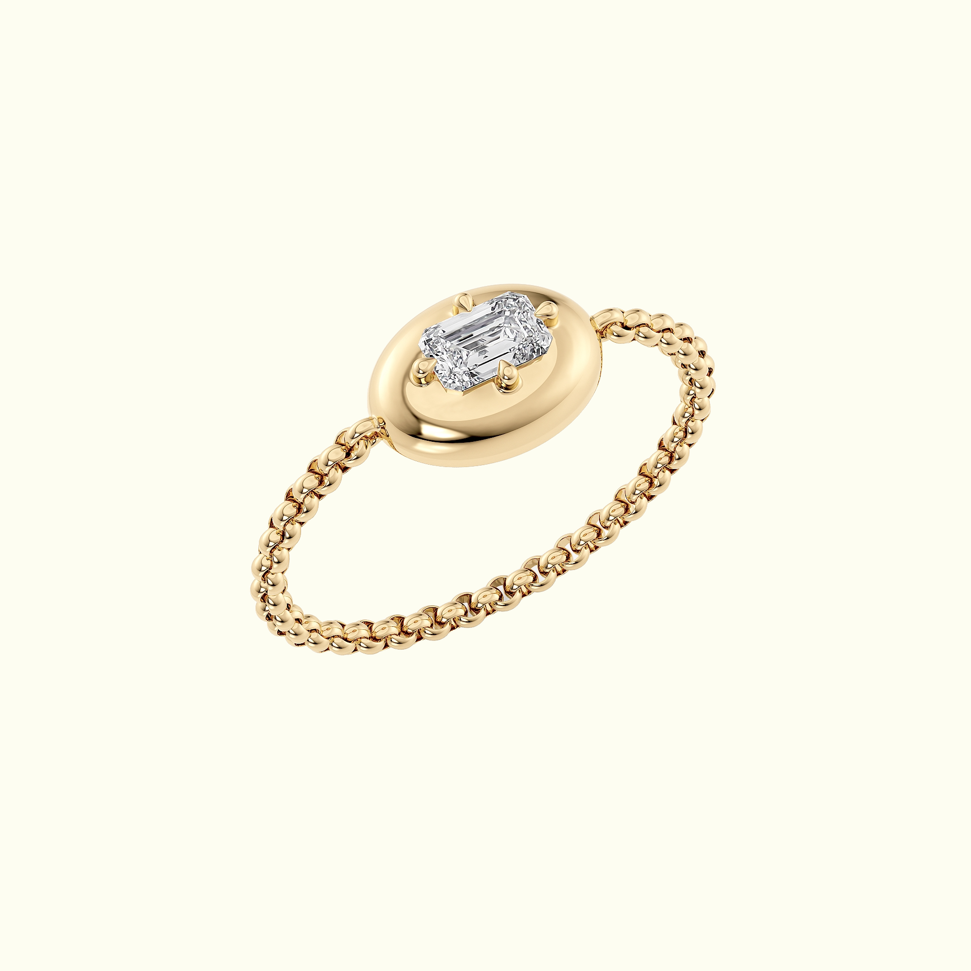 0.24ct Emerald Cut Diamond Grove Ring